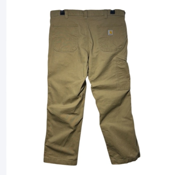 Carhartt Canvas Carpenter Pants 38x30 Men’s Tan Workwear Relaxed Fit - Picture 2 of 8
